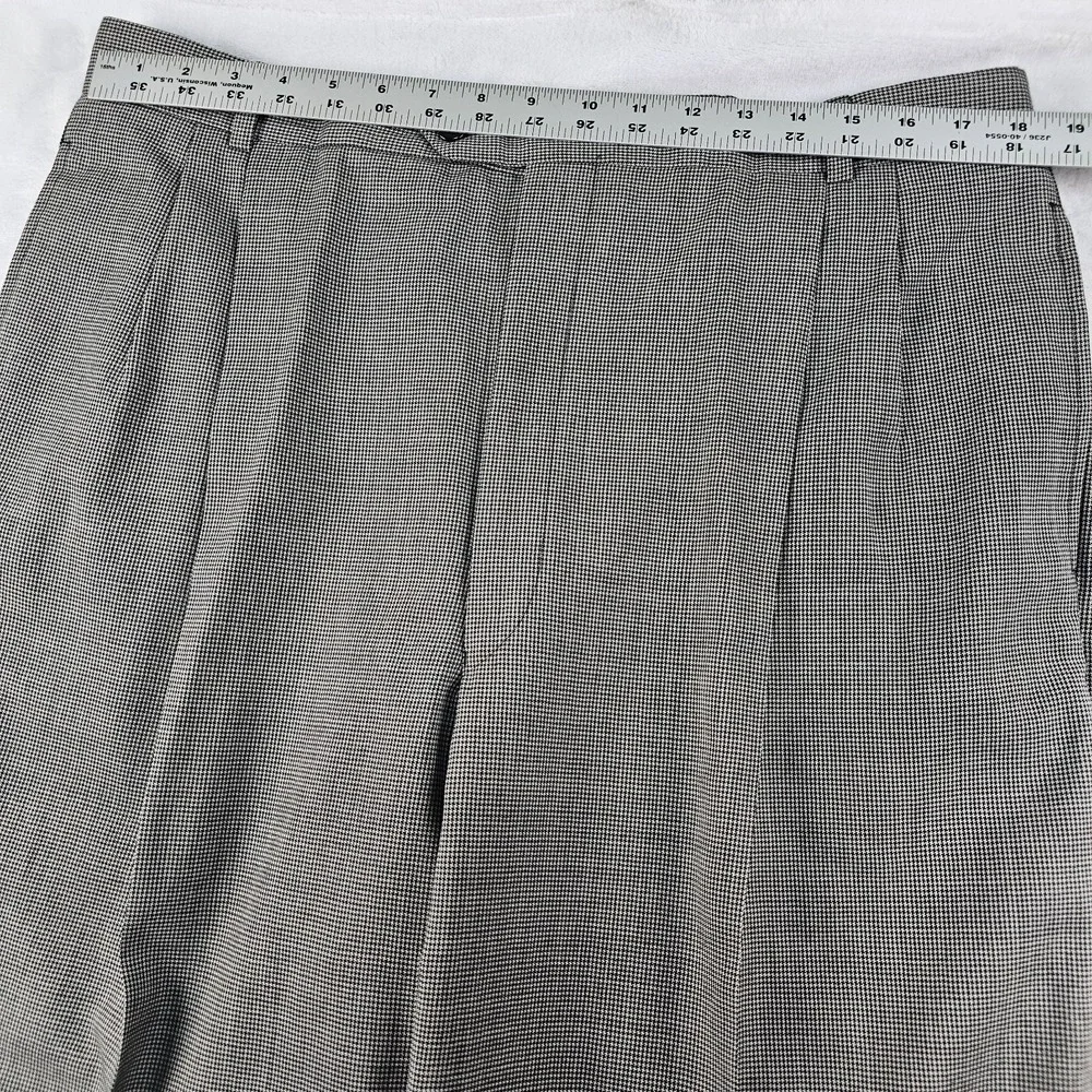 Vtg Joseph Abboud Suit Double Breasted Peak 48 XLong 36x34 Houndstooth 100% Wool